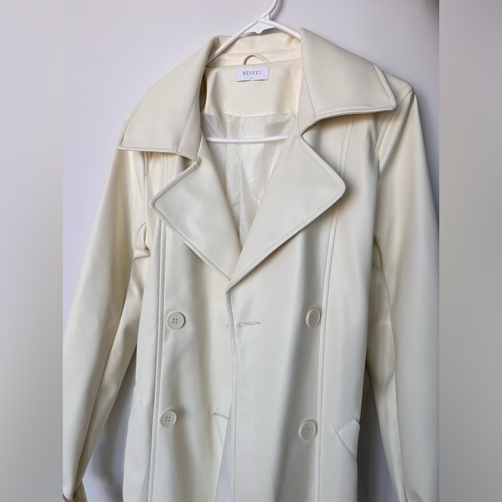 Leather Trench Coat- Meshki
